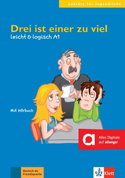 LEKTURE -FÜR JUGENDLICHE:DREI IST EINER ZU + CD resmi