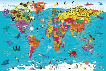 COLLINS CHILDREN'S WORLD MAP resmi