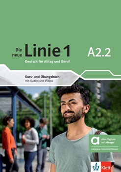 DIE NEUE LINIE 1 A2.2 KURS UND UBUNGSBUCH HYBRIDE resmi