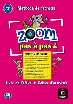ZOOM PAS A PAS 4 ED. HYBRIDE LIVRE + CAHIER resmi
