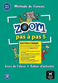 ZOOM PAS A PAS 5 ED. HYBRIDE LIVRE + CAHIER resmi